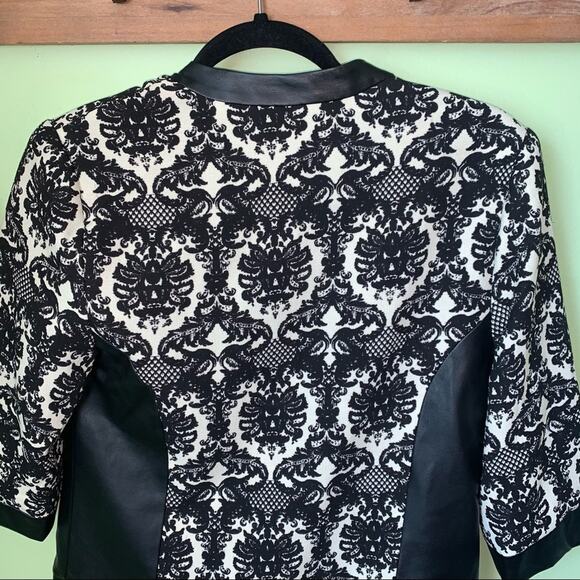 Luii Faux Leather Edgy Zipper Moto Asymmetrical Jacket Blazer Small - Picture 13 of 15